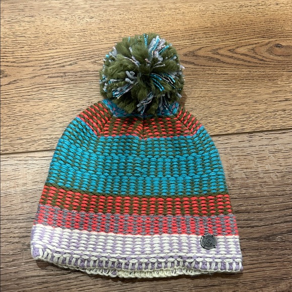 NWOT Pistil Circus Multicolor Pom-Pom Lined Beanie Women’s One Size - Picture 1 of 5